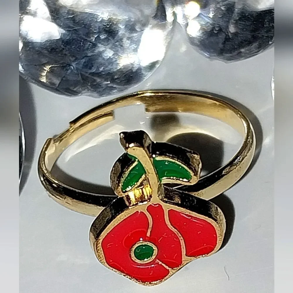 Super cute girls jeweled adjustable ring